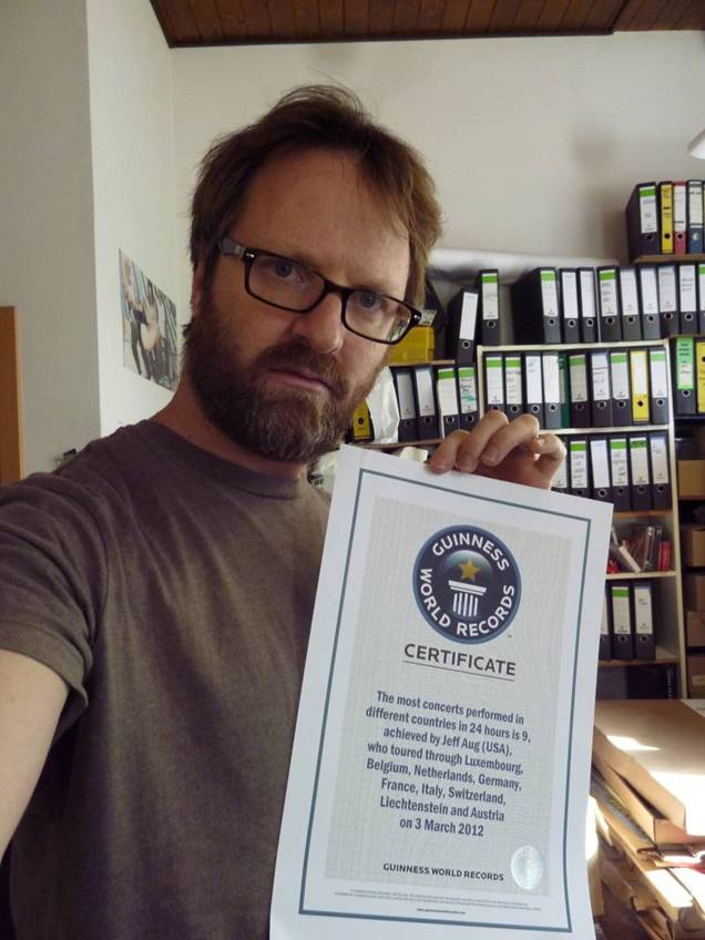 Guitarist Jeff Aug releases new Album, sets new World Record