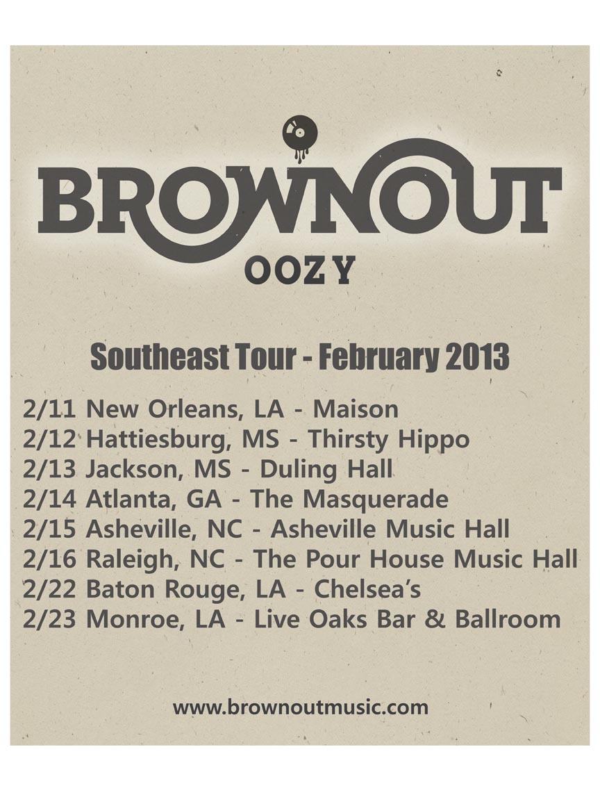 Brownout Southeast Tour Kicks Off In February