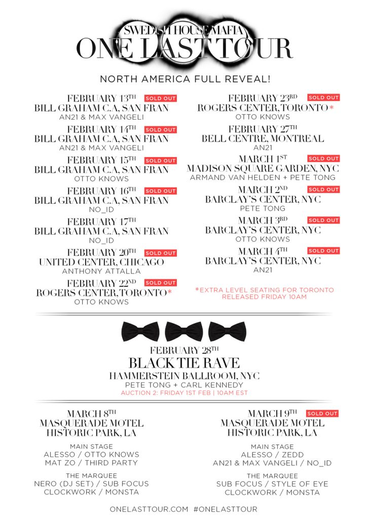 Swedish House Mafia North American Tour Just Weeks Away