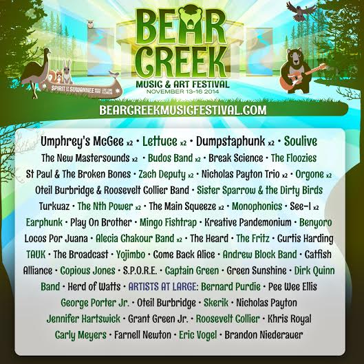 Bear Creek Music & Art Festival | Phase 2 Lineup Announcement