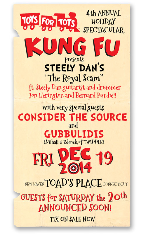 Kung Fu Presents Steely Dan's The Royal Scam ft. Steely Dan guitarist Jon Herington and drummer Bernard Purdie