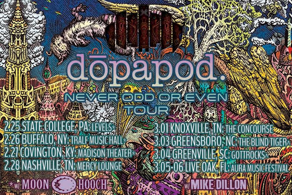 Dopapod Announces First Leg of Winter Tour Leading to AURA