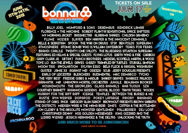 Bonnaroo 2015 Lineup Announced