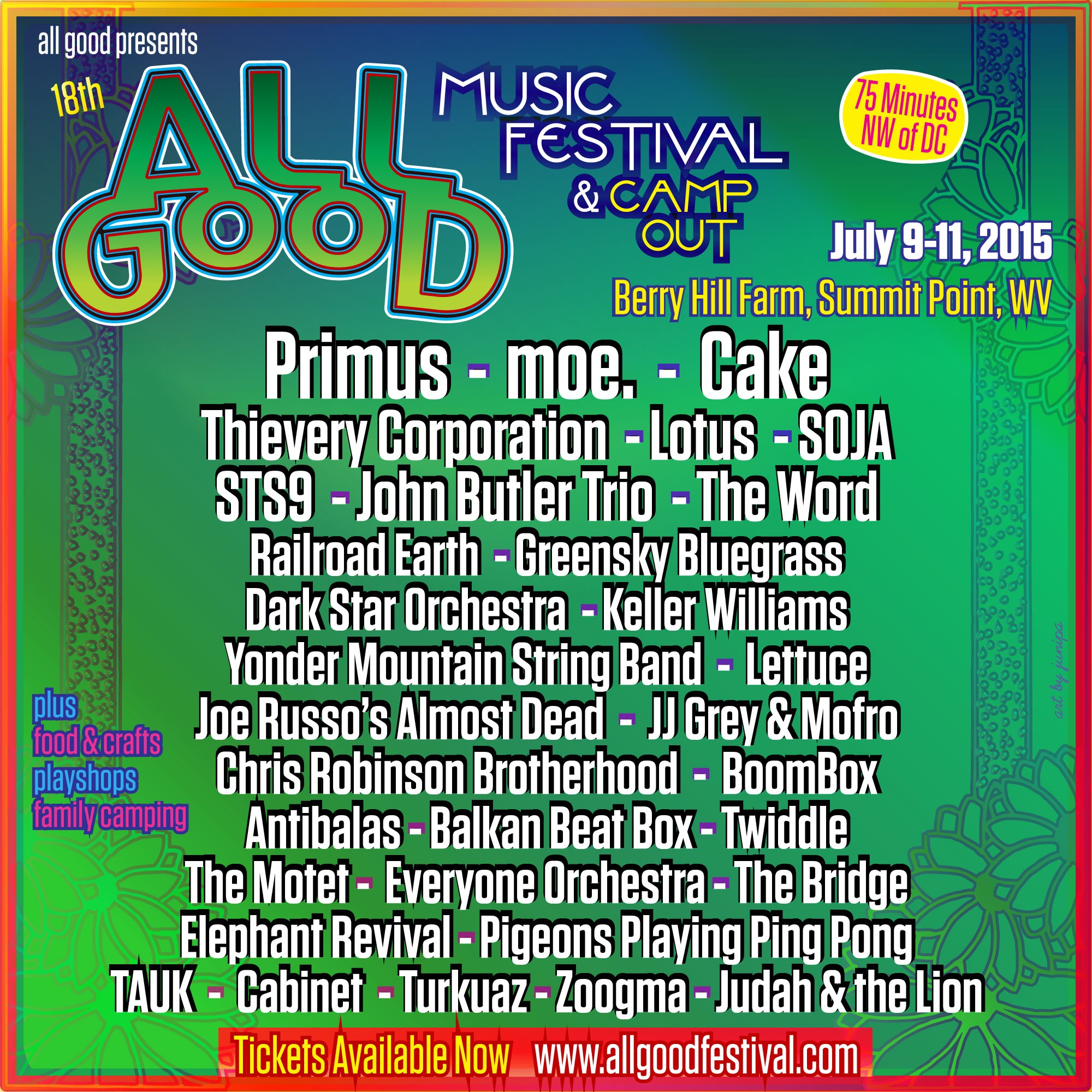 All Good Festival Adds Joe Russo's Almost Dead, Railroad Earth & More