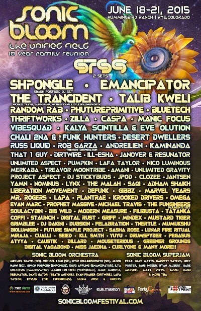 Sonic Bloom Announces Wave Two Artist Lineup