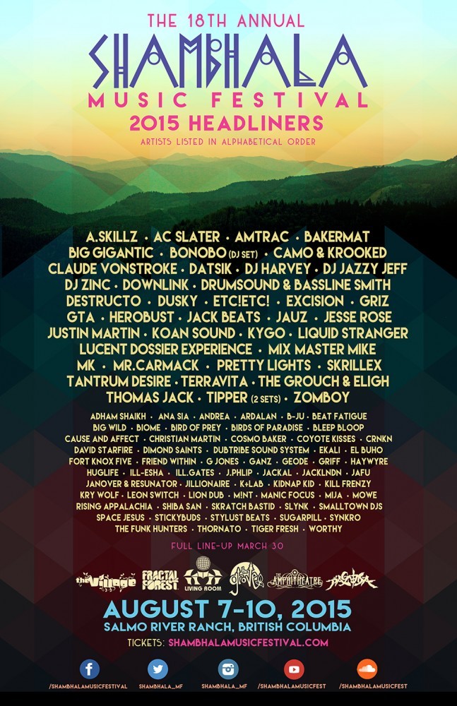 Shambhala Music Festival 2015 Releases Six Stage Lineup