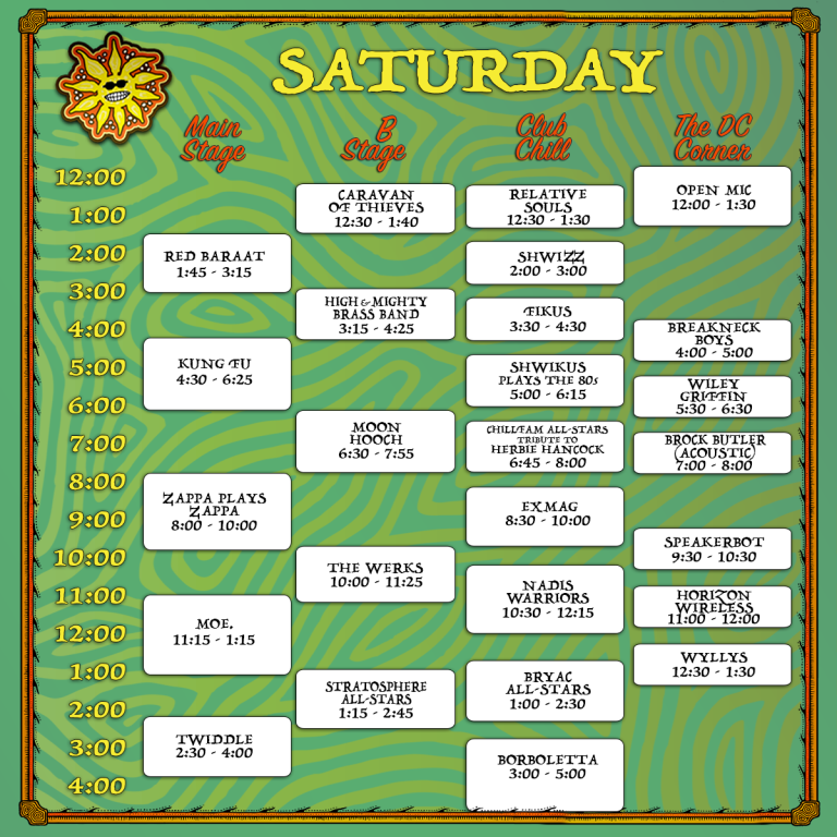 Catskill Chill Announces 2015 Schedule