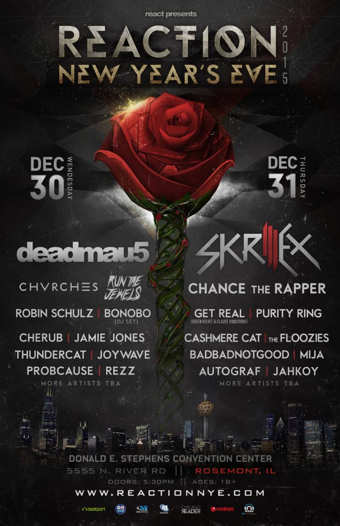 Reaction NYE 2015 Lineup Announced