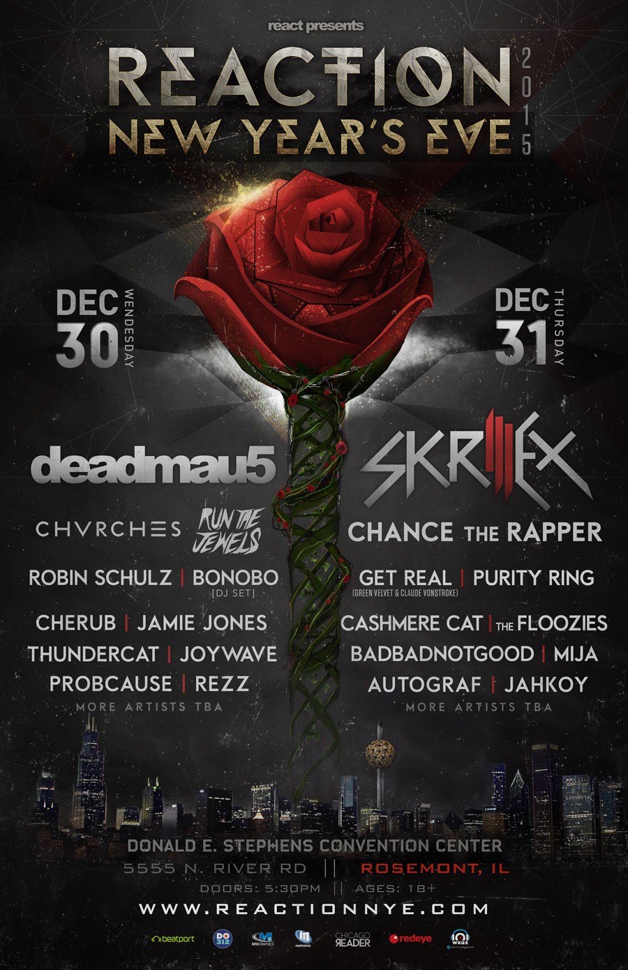 Reaction NYE 2015 Lineup Announced