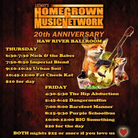 Homegrown Music Festival Moves Indoors