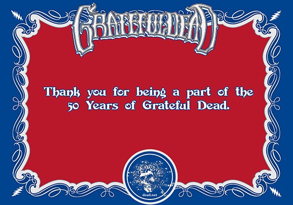 Happy 50th Anniversary, Grateful Dead