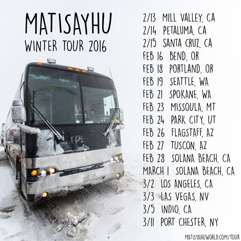 Matisyahu 2016 Winter Tour Begins on 2/13