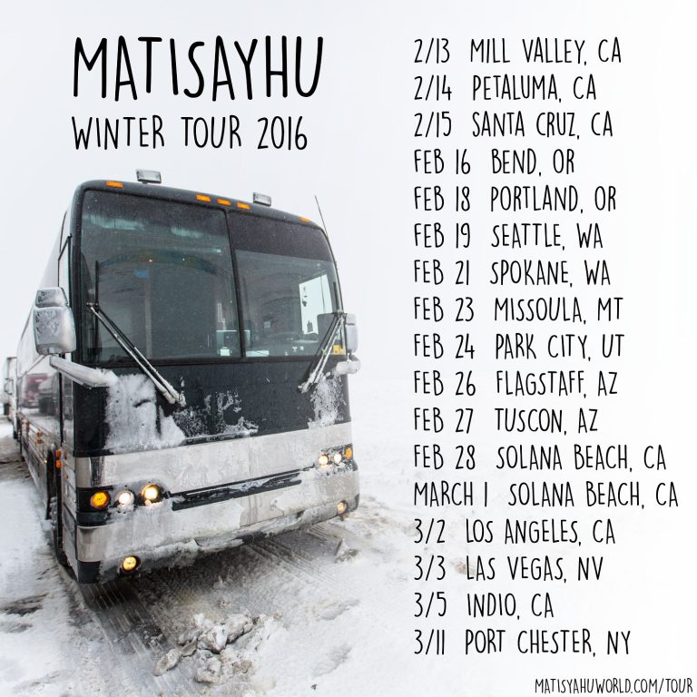 Matisyahu 2016 Winter Tour Begins on 2/13