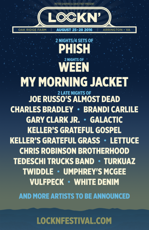 Phish to Headline 2016 Lockn' Festival