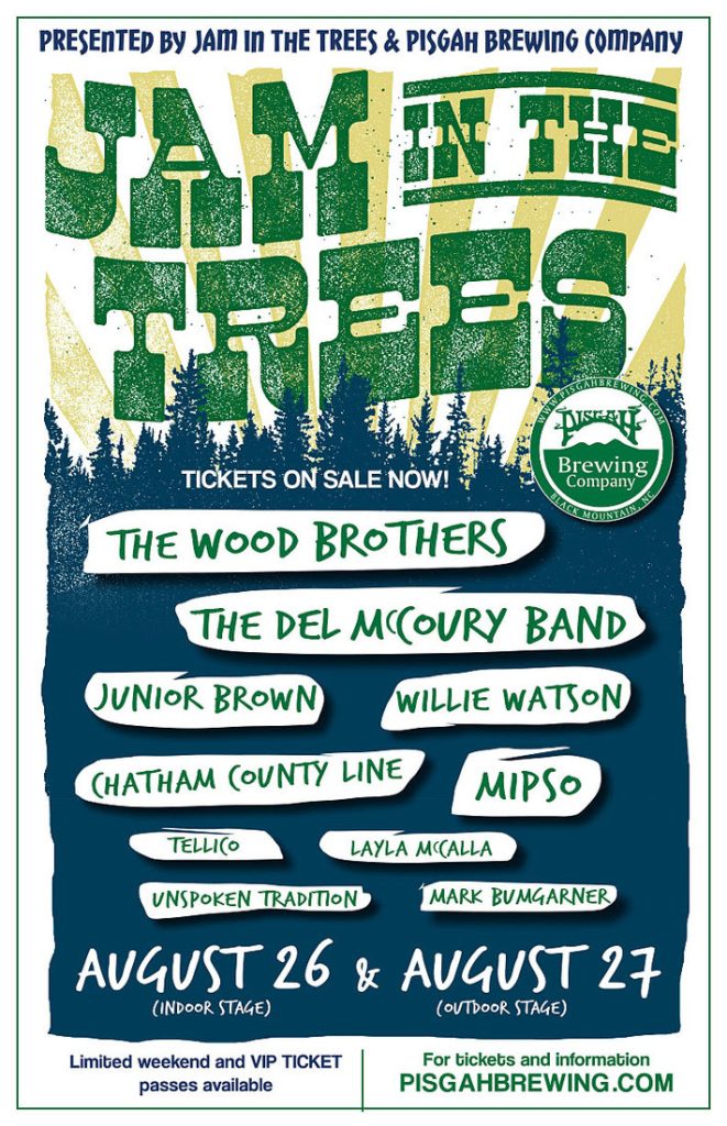 Inaugural Jam In The Trees @ Pisgah Brewing Brewing in August