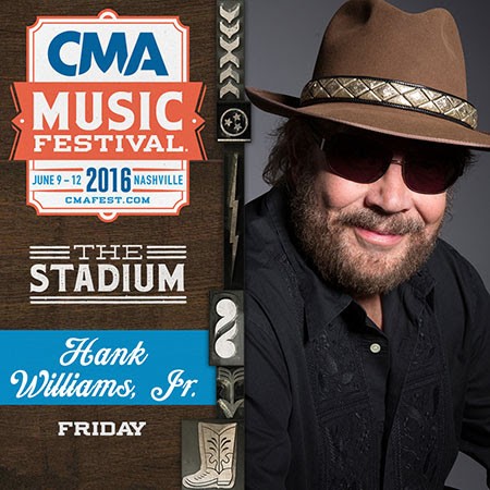 Hank Williams Jr. to play CMA Music Fest.