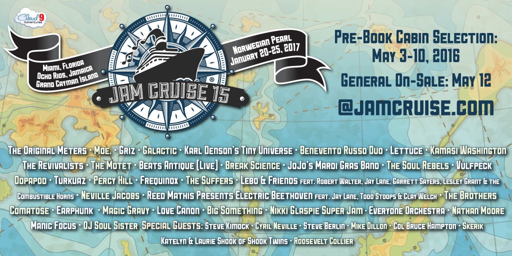Jam Cruise 15 Announces Artist Lineup