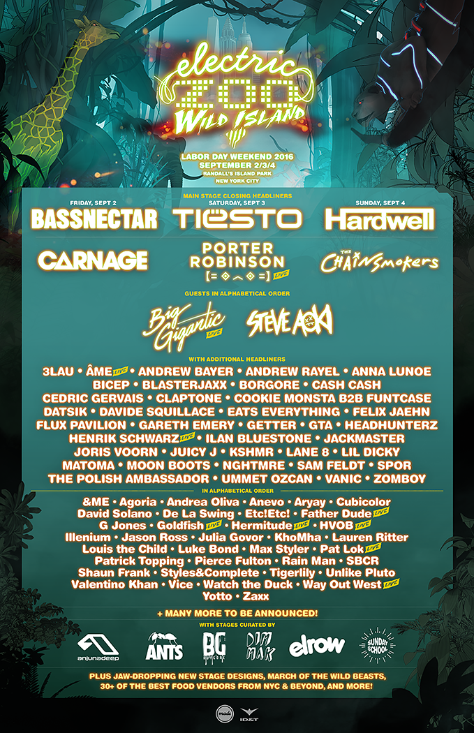 Electric Zoo: Wild Island Announces Lineup