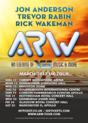 YES members reform as ARW + Tour Dates