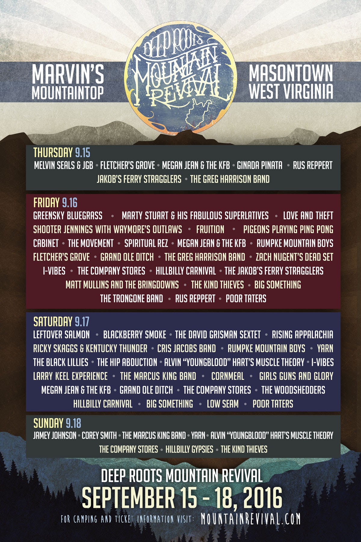 Deep Roots Mountain Revival Announces Schedule