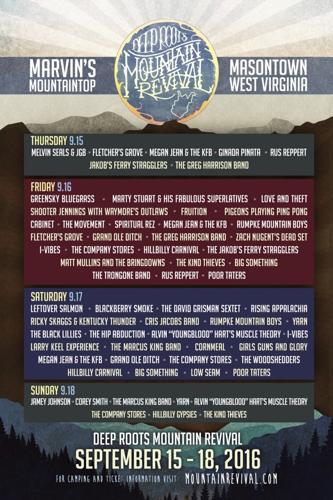 Deep Roots Mountain Revival '16 Schedule