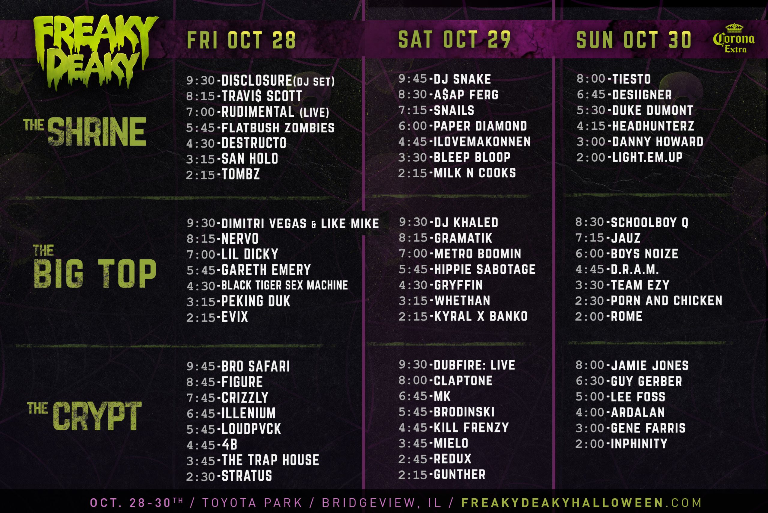 Freaky Deaky Official After Parties Announced