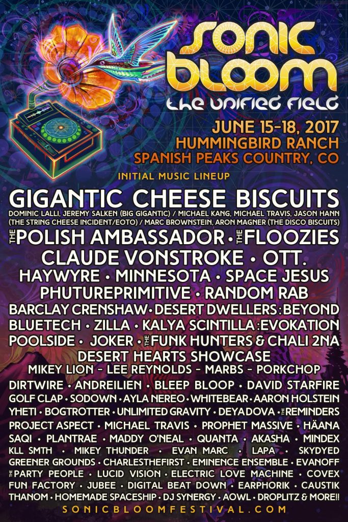 Sonic Bloom 2017 Announce Initial Lineup