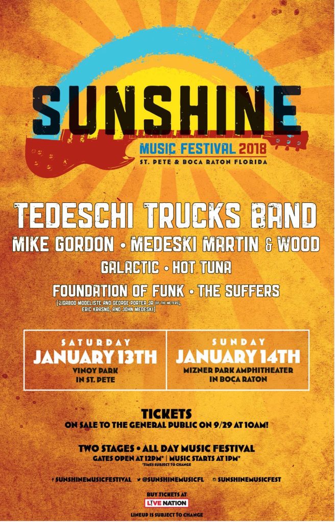 Sunshine Music Festival 2018 Lineup