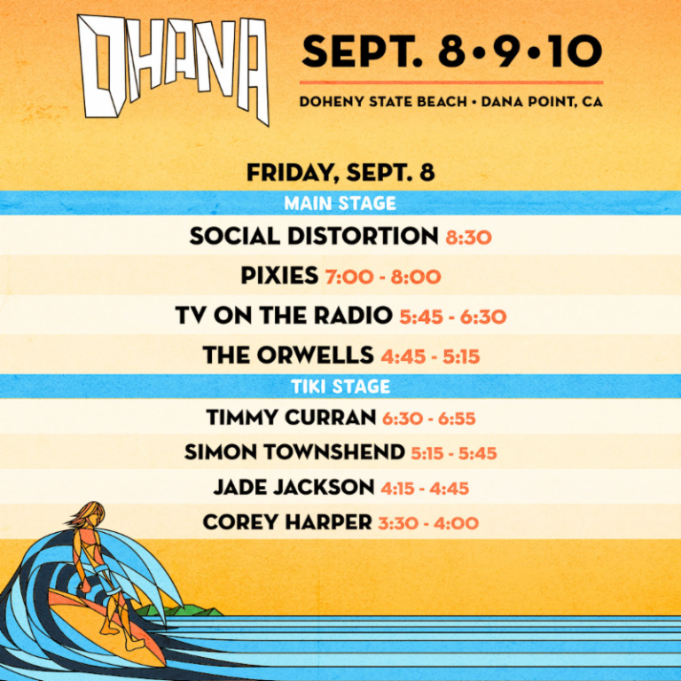 Ohana Dana Point Announce Set Times
