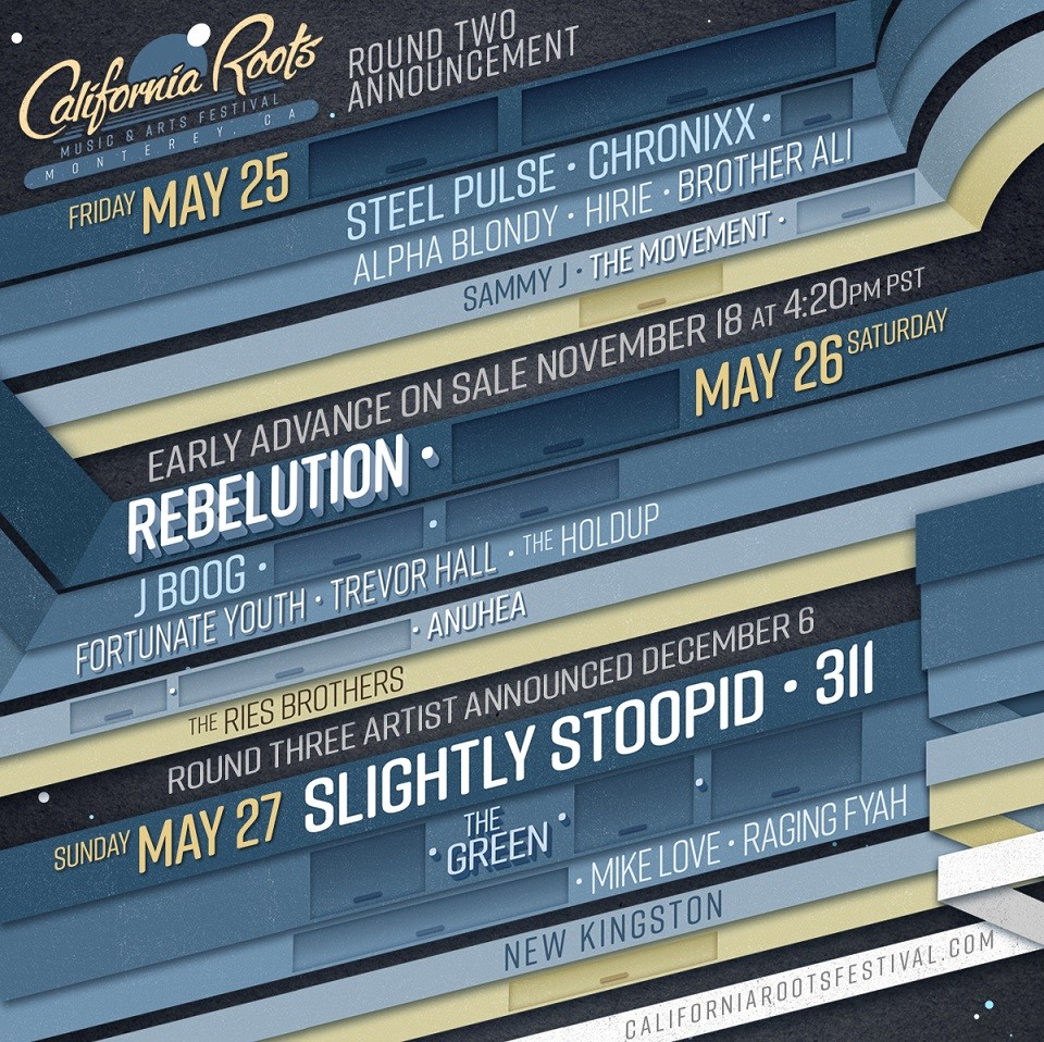 California Roots Music & Arts Festival Announces Second Round of Artists