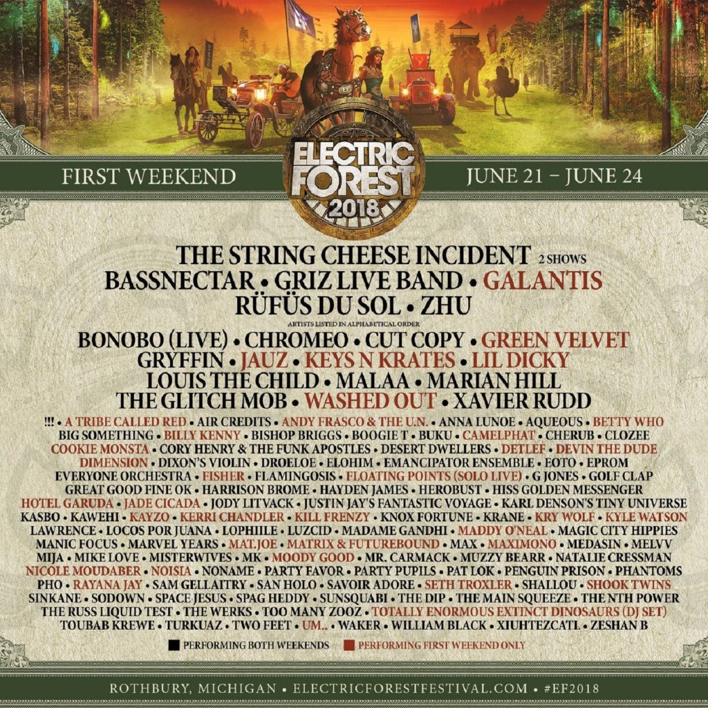 Electric Forest Announces Initial 2018 Lineup