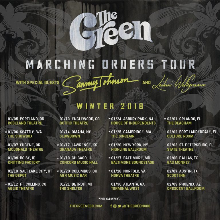 THE GREEN’S WINTER 2018 TOUR IS SET TO KICK OFF IN JANUARY