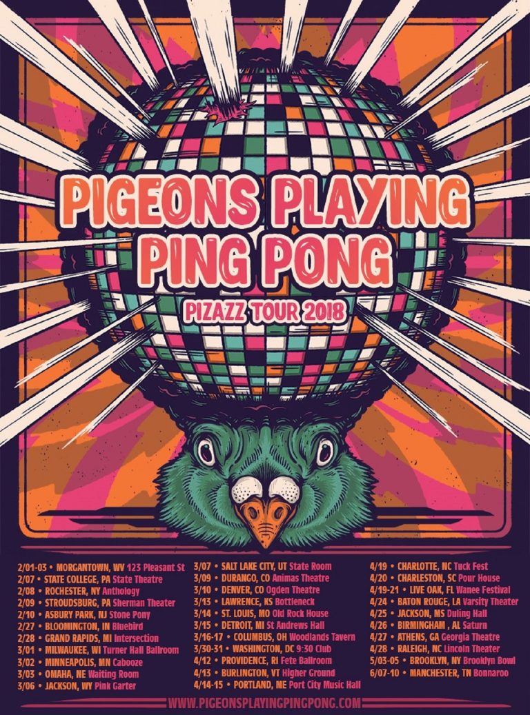 Pigeons Playing Ping Pong Announces Bonnaroo Play + Spring 2018 Tour Dates