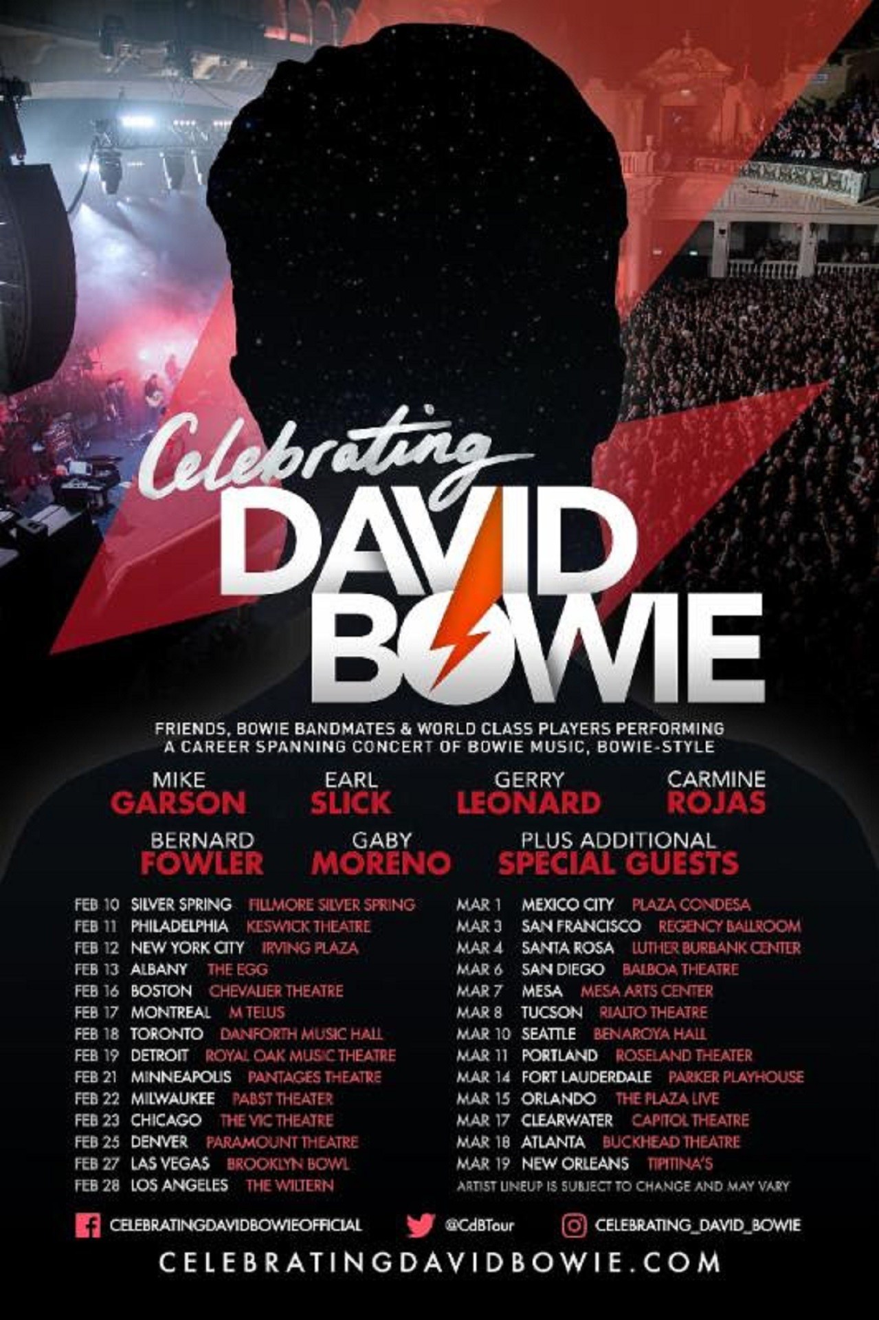 CELEBRATING DAVID BOWIE Announces Additional U.S. Tour Dates