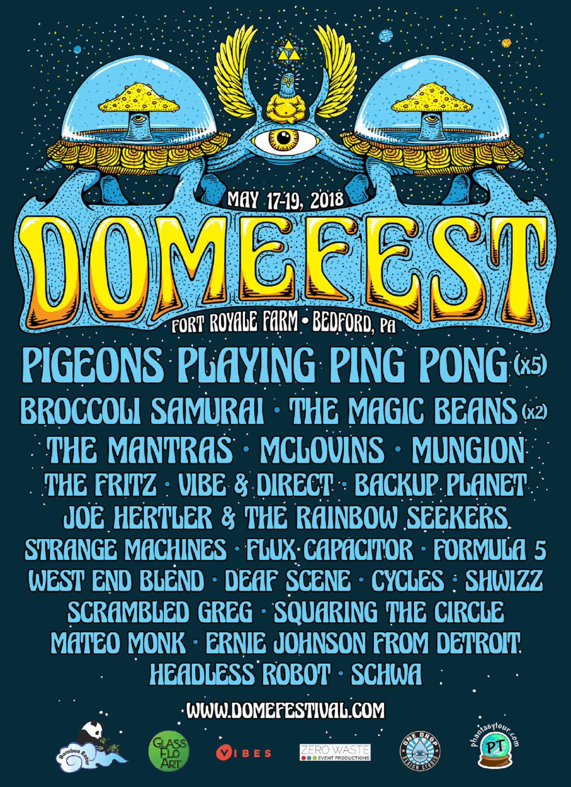 Pigeons Playing Ping Pong Presents Final Domefest 2018 Lineup