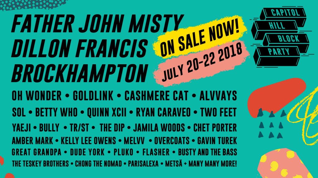 Capitol Hill Block Party Releases Partial 2018 Lineup