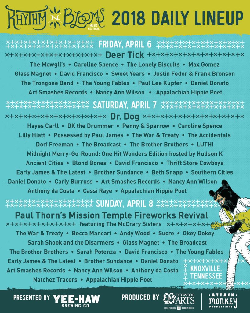 RHYTHM N’ BLOOMS FESTIVAL ANNOUNCES DAILY ARTIST LINEUP