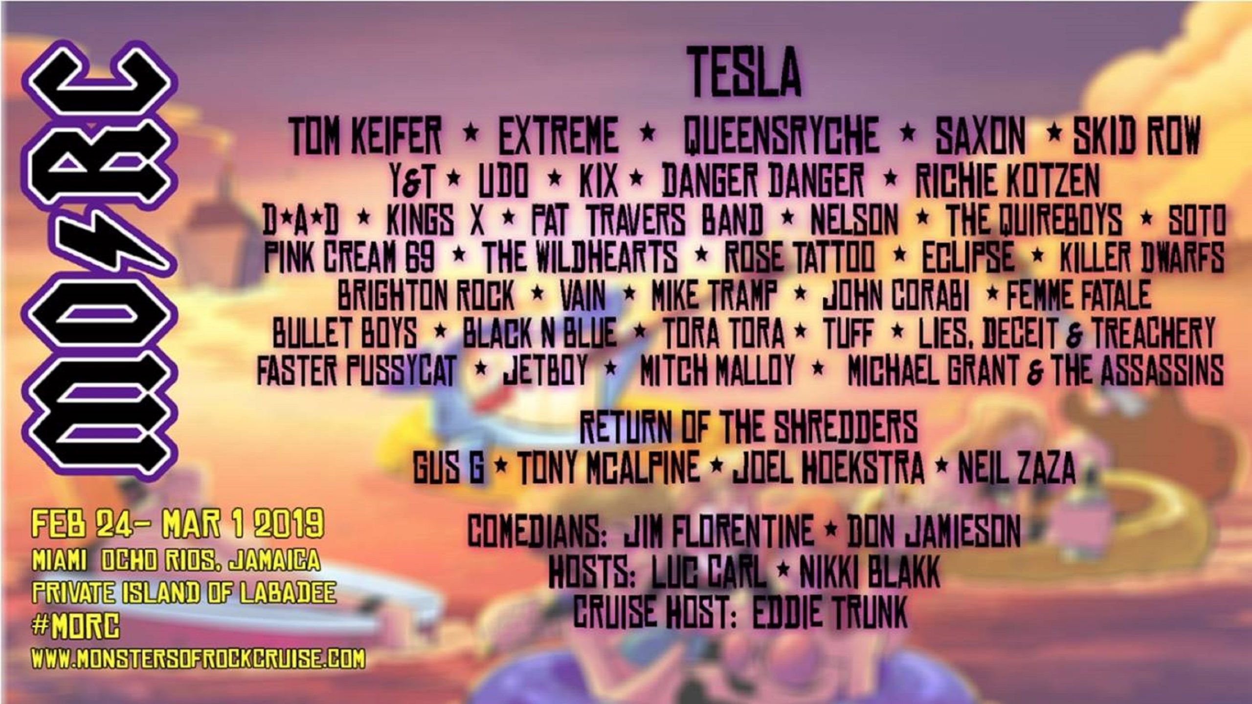 MONSTERS OF ROCK CRUISE 2019 ANNOUNCED