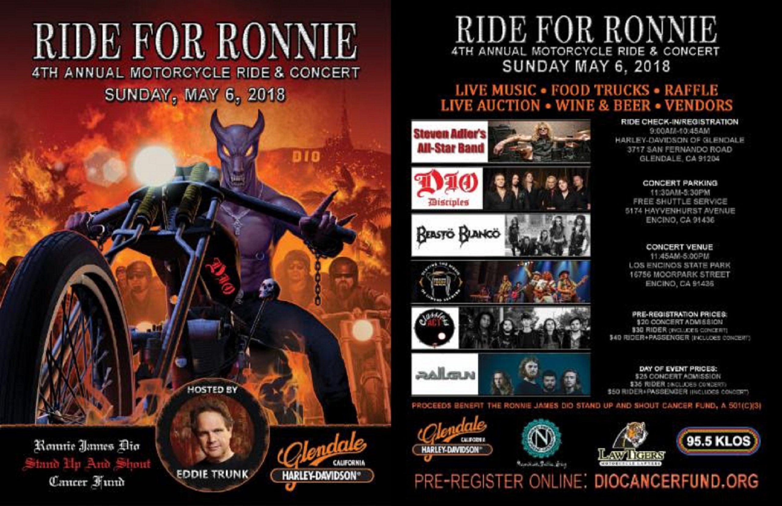 4th Annual 'Ride for Ronnie' Motorcycle Ride and Concert Benefiting the Dio Cancer Fund