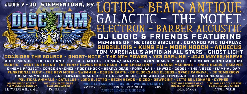 Disc Jam Music Festival Announces Schedule