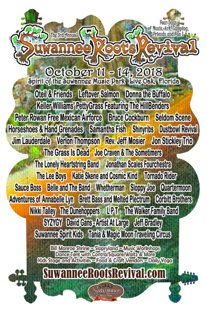 Suwannee Roots Revival Adds Oteil & Friends, Leftover Salmon, Bruce Cockburn, Horseshoes & Hand Grenades