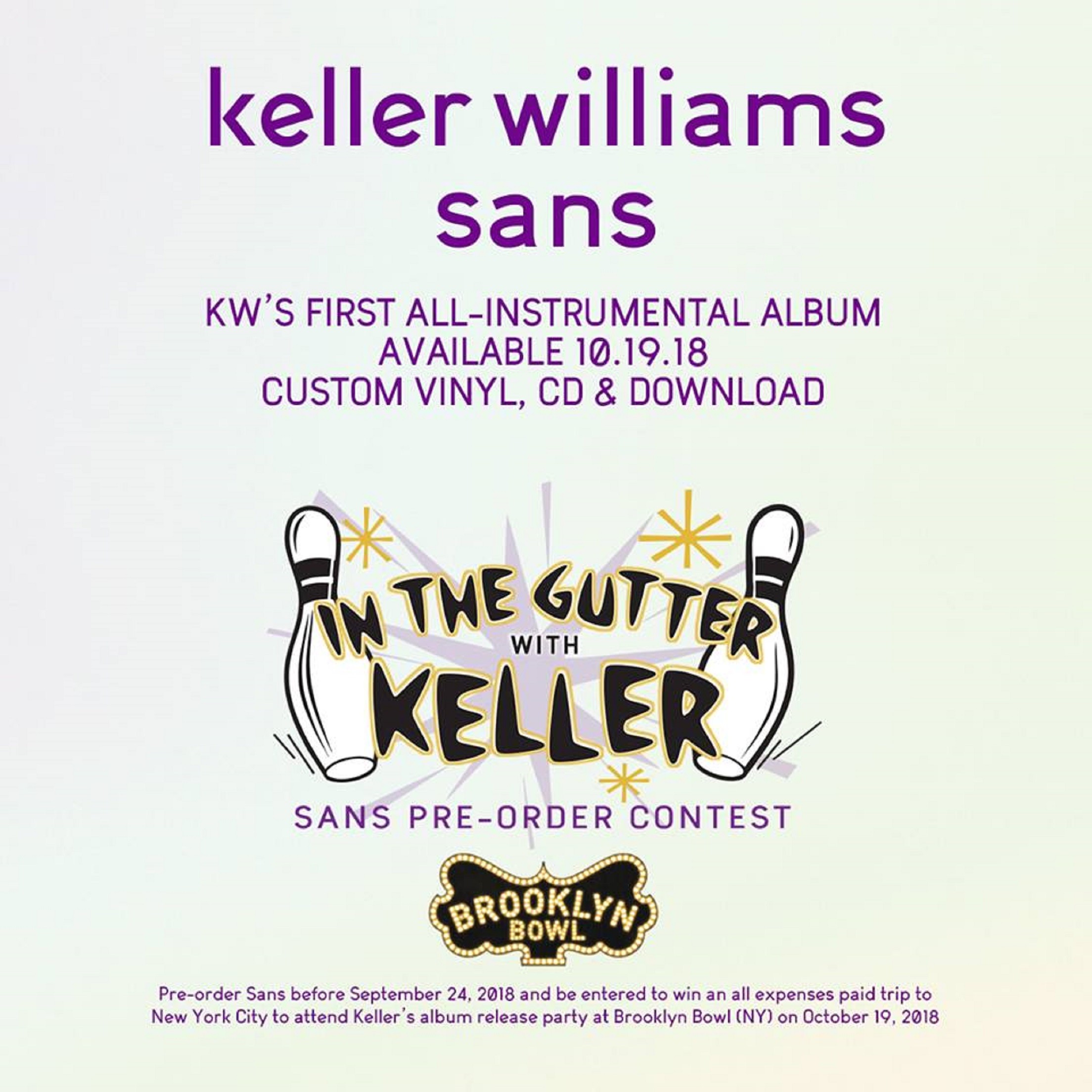Keller Williams Announces First Instrumental Album SANS Out October 19th