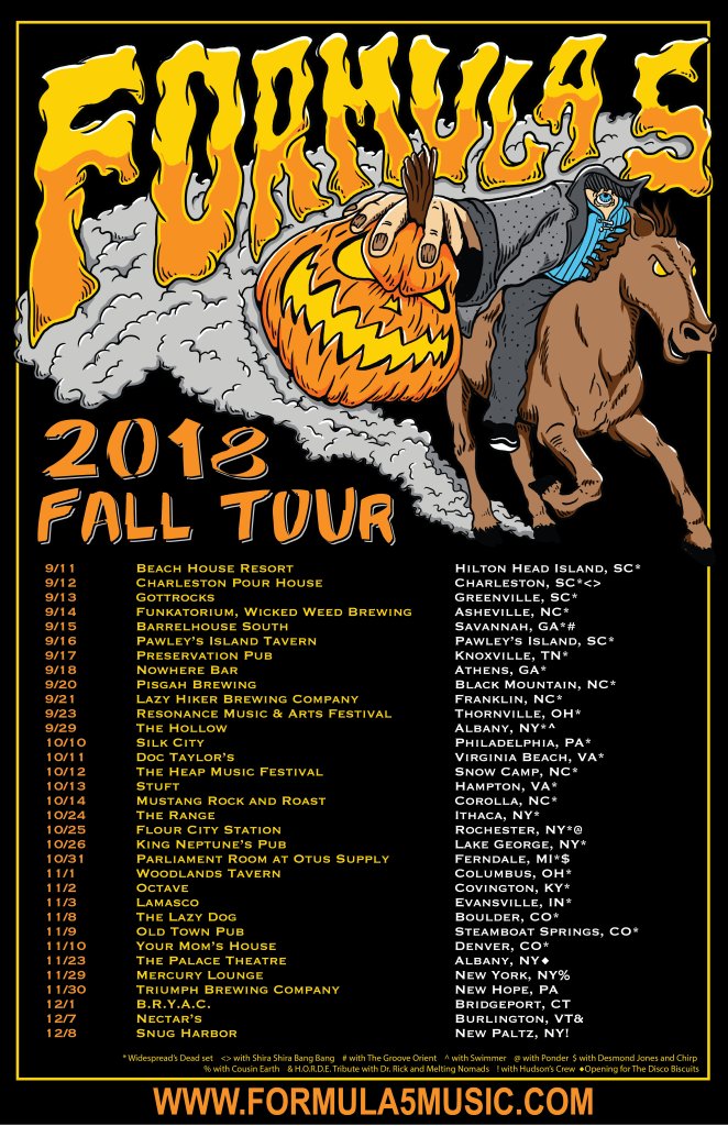 Formula 5 Announces Additional Fall Tour Dates featuring sets of ‘Widespread’s Dead’