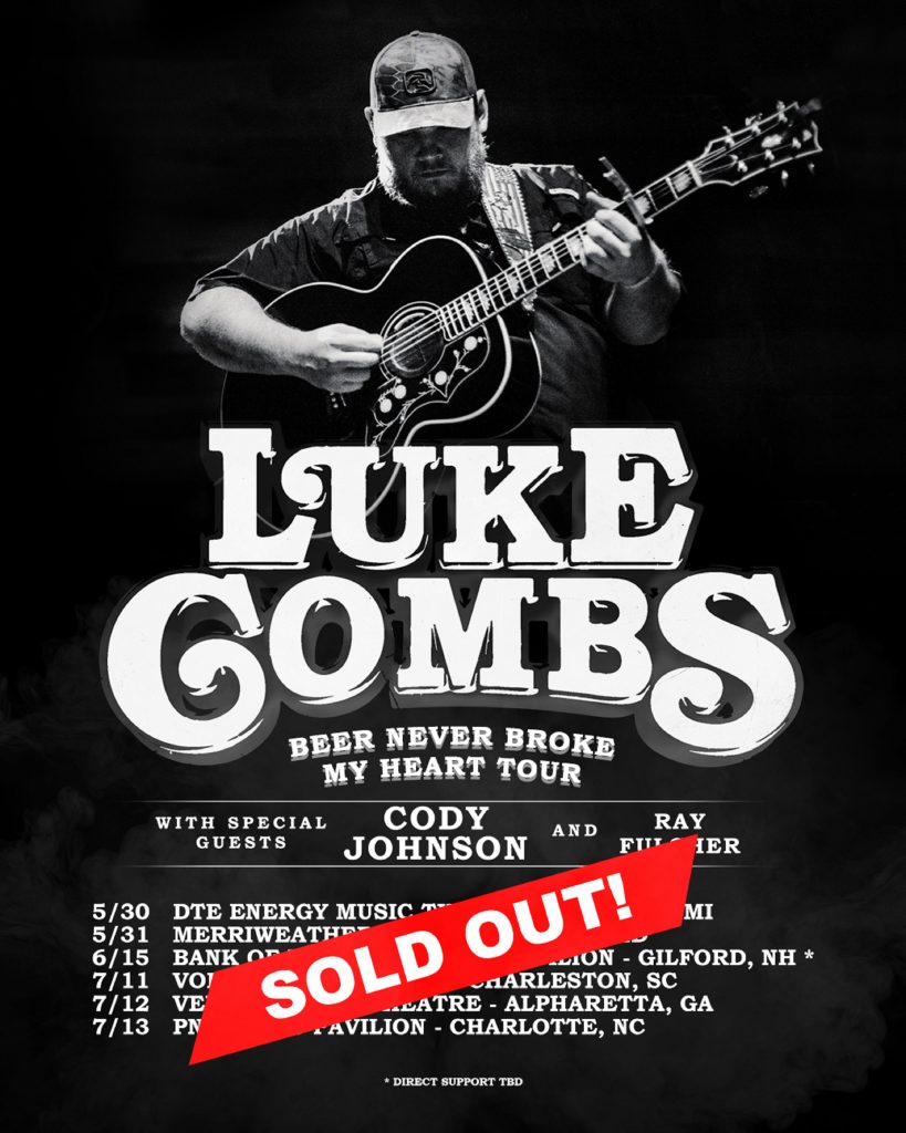 Luke Combs sells out summer tour dates