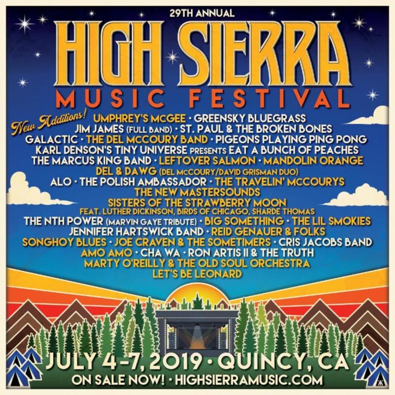 High Sierra Music Announces Additional Artists for 2019