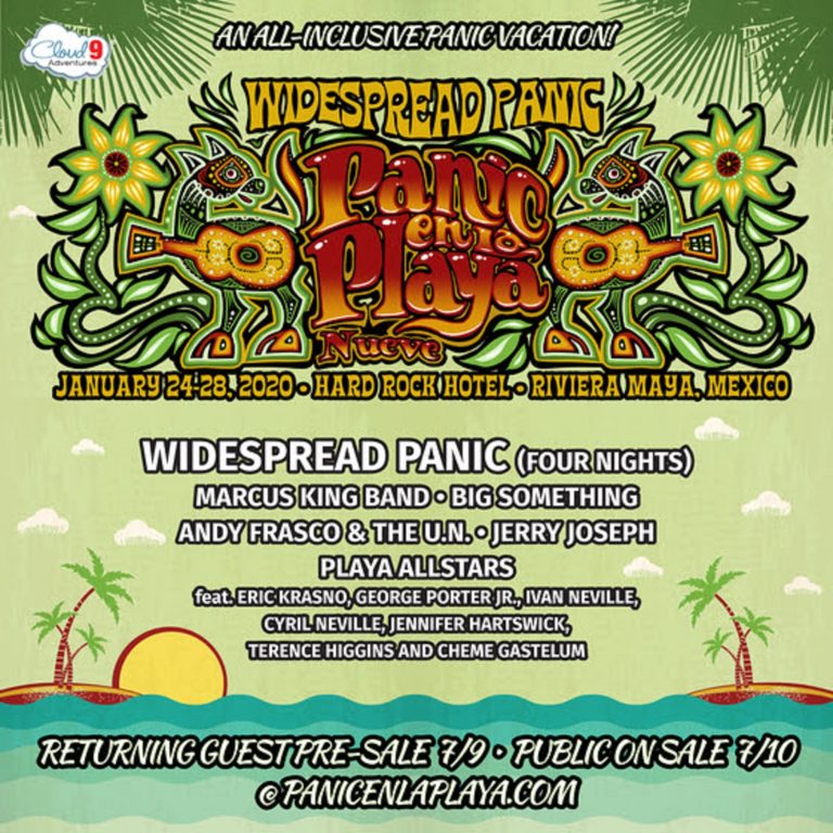 Widespread Panic Announces Panic En La Playa Nueve January 24–28