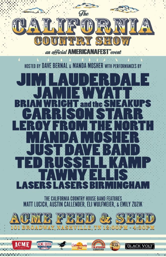 Lineup Revealed for "The California Country Show" Official Americanafest Event on September 13