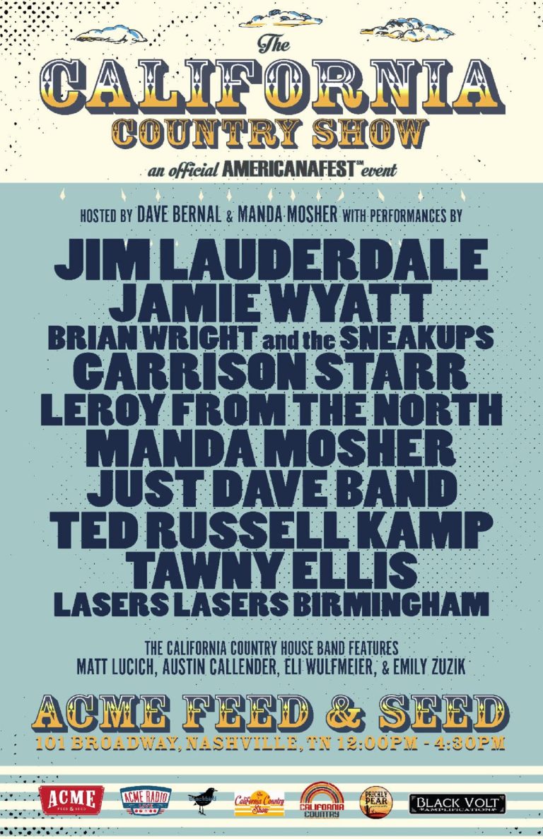 Lineup Revealed for "The California Country Show" Official Americanafest Event on September 13