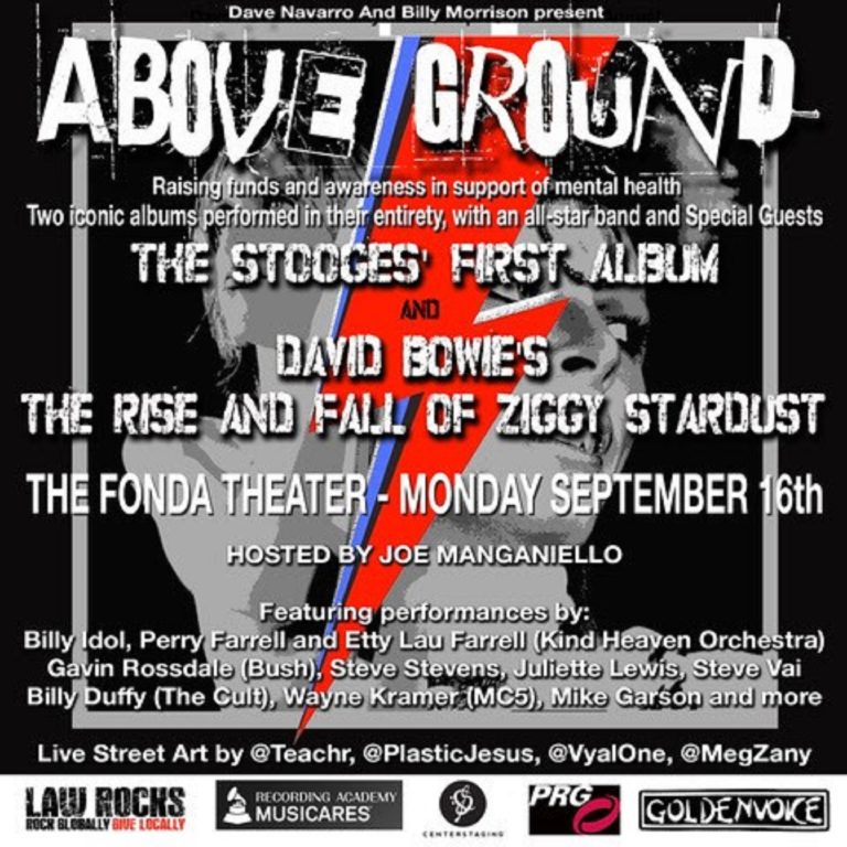 DAVE NAVARRO and BILLY MORRISON Announce Star-Studded Line-Up for the Second Annual "ABOVE GROUND"
