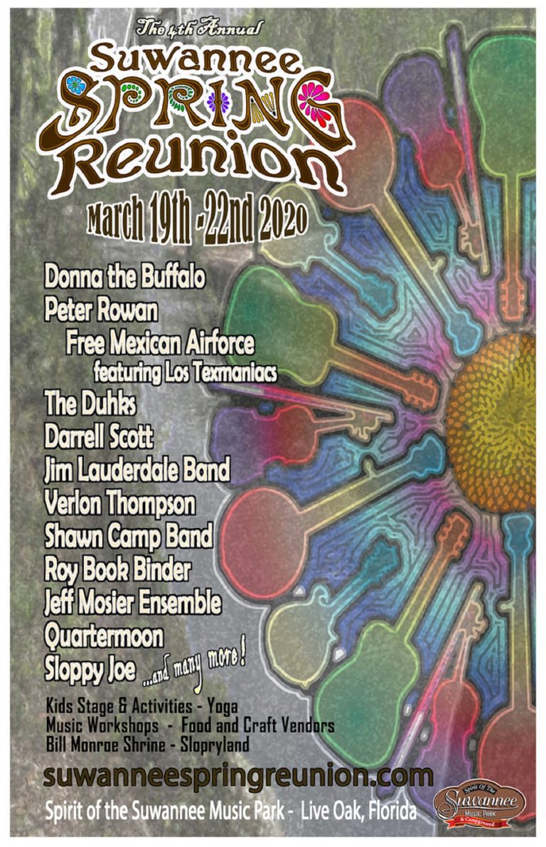 ANNOUNCING THE 4TH ANNUAL SUWANNEE SPRING REUNION MARCH 19-22, 2020